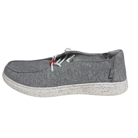 Bobs From Skechers113450W Gray Slip On Comfort Loafer Size 10 Wide Fit Textile - Picture 4 of 7